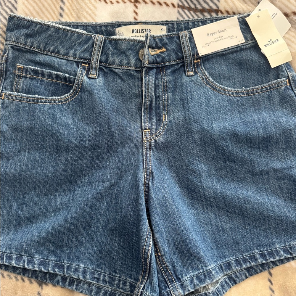 Hollister Indigo Baggy Denim Shorts